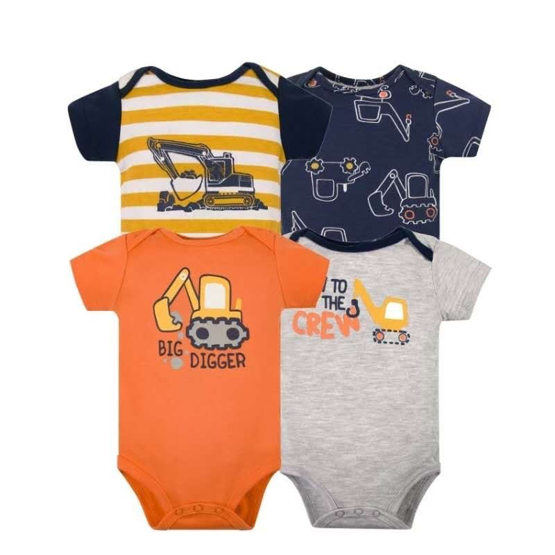 Set 4 bodys manga corta bebe