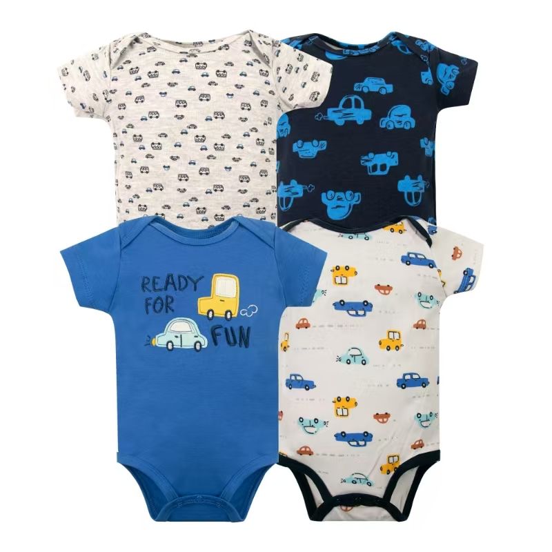 Set 4 bodys manga corta bebe