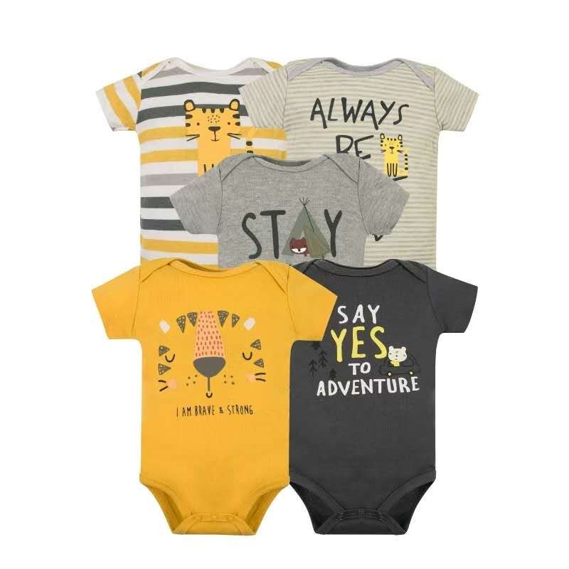 Set 5 bodys manga corta bebe