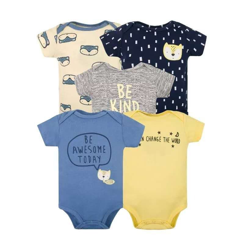 Set 5 bodys manga corta bebe