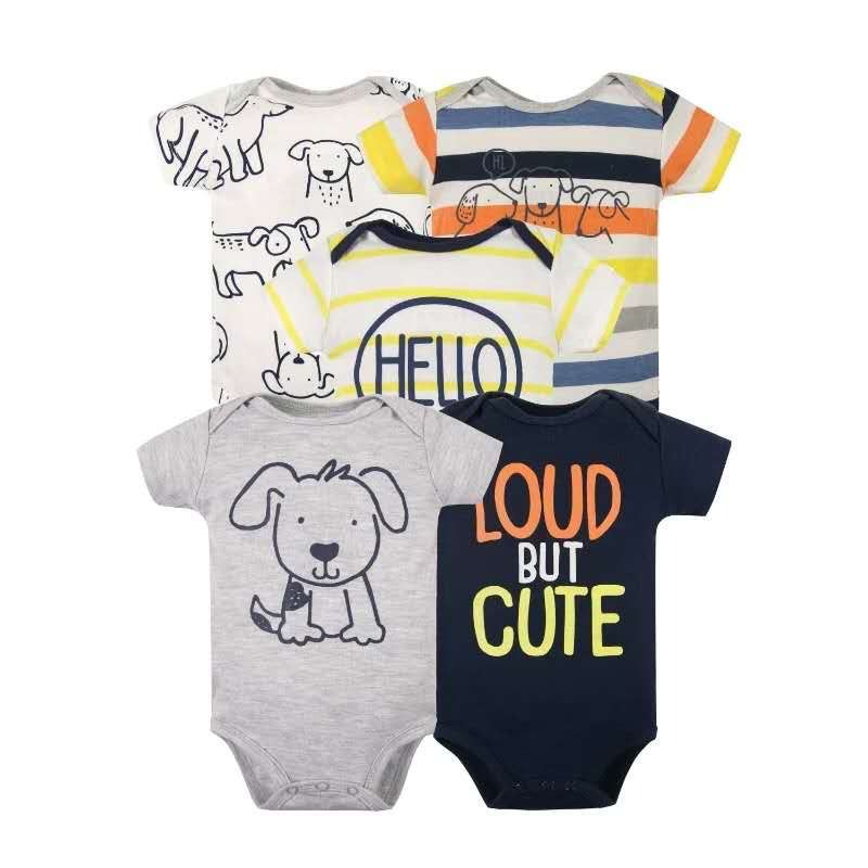 Set 5 bodys manga corta bebe