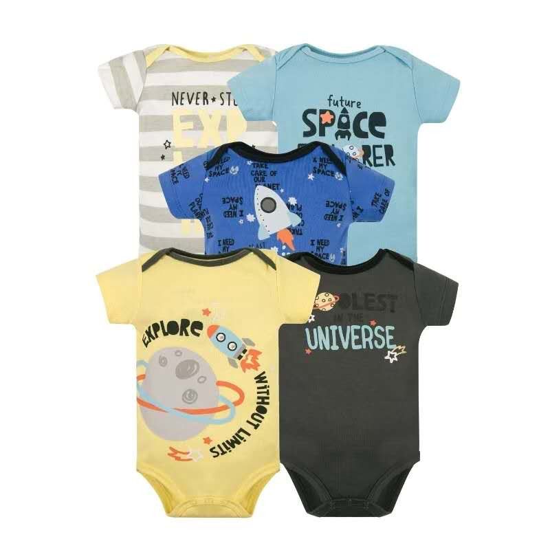 Set 5 bodys manga corta bebe