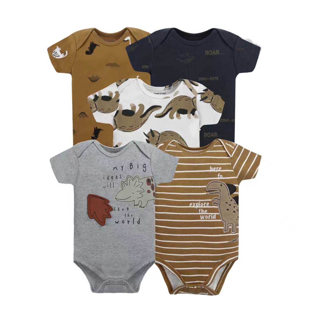 Set 5 bodys manga corta bebe