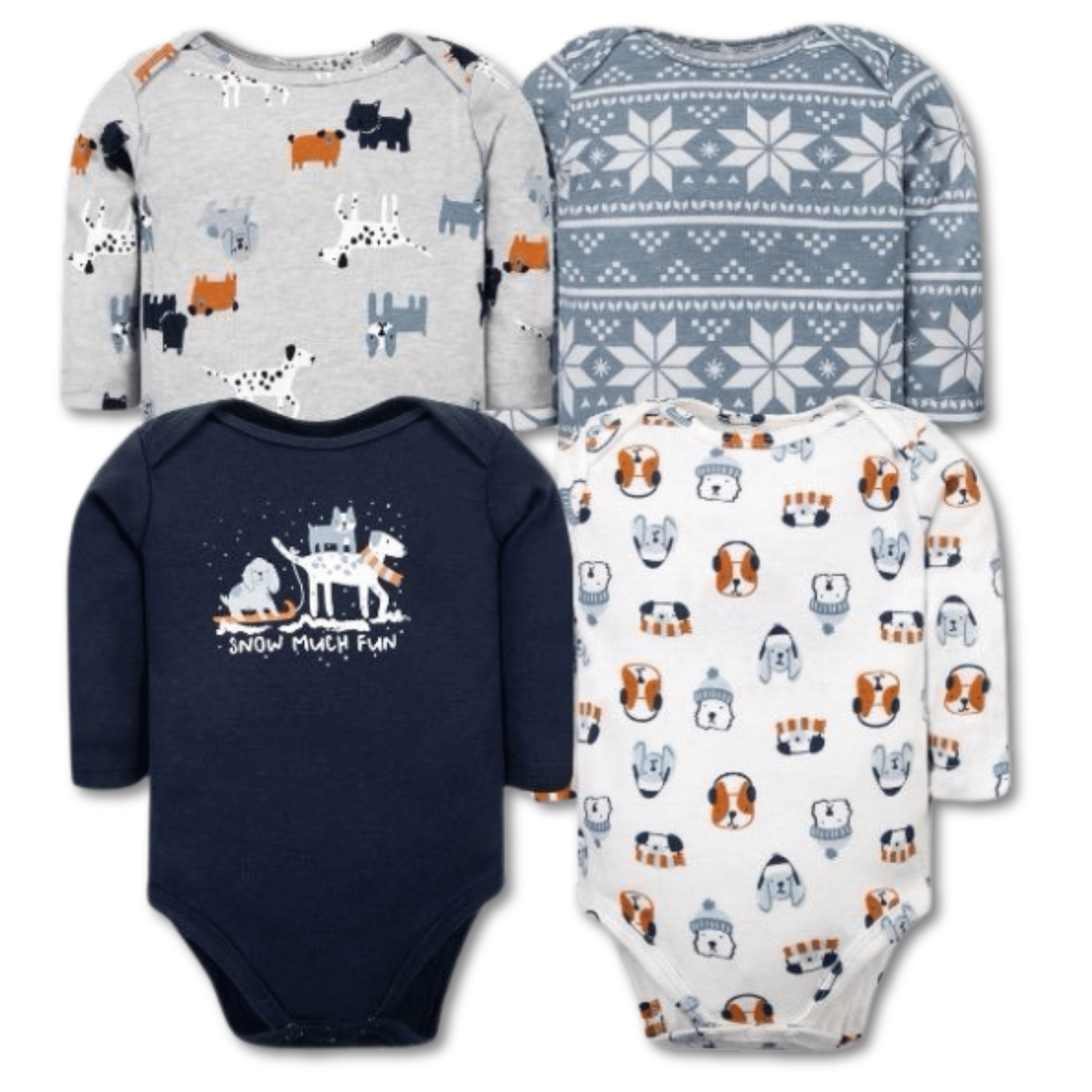 Set 4 bodys bebé m/l